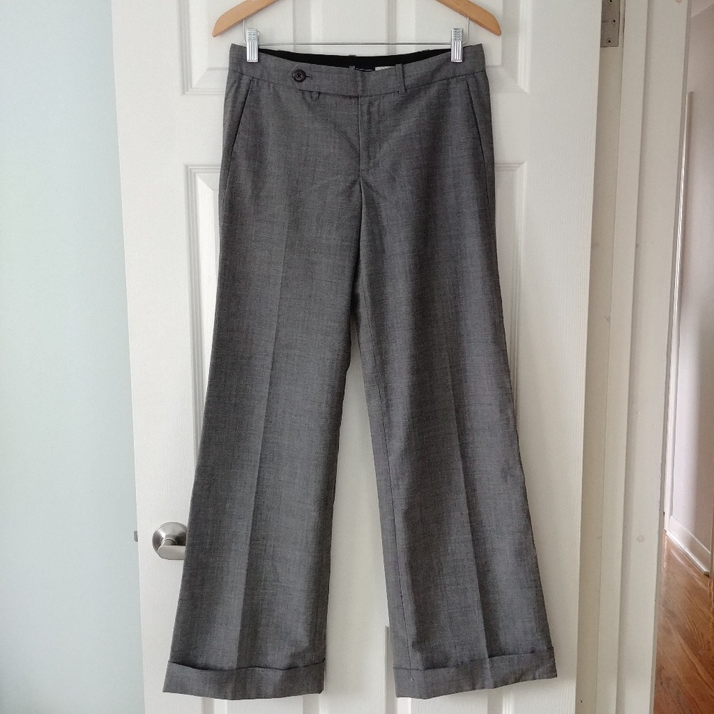 Gap Trouser | grey wool blend | size 4 Long Tall